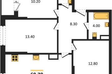 Фото №1: 3-комнатная квартира 69 м² - Краснодар, мкр. Догма Парк, ул. Марины Цветаевой, 36