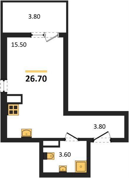 Фото №1: Студия 26 м² - Краснодар, мкр. Прикубанский внутригородской округ