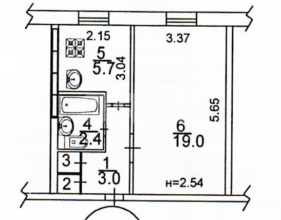 Фото №7: 1-комнатная квартира 30 м² - Мариуполь, 21-й, ул. Урицкого, 86