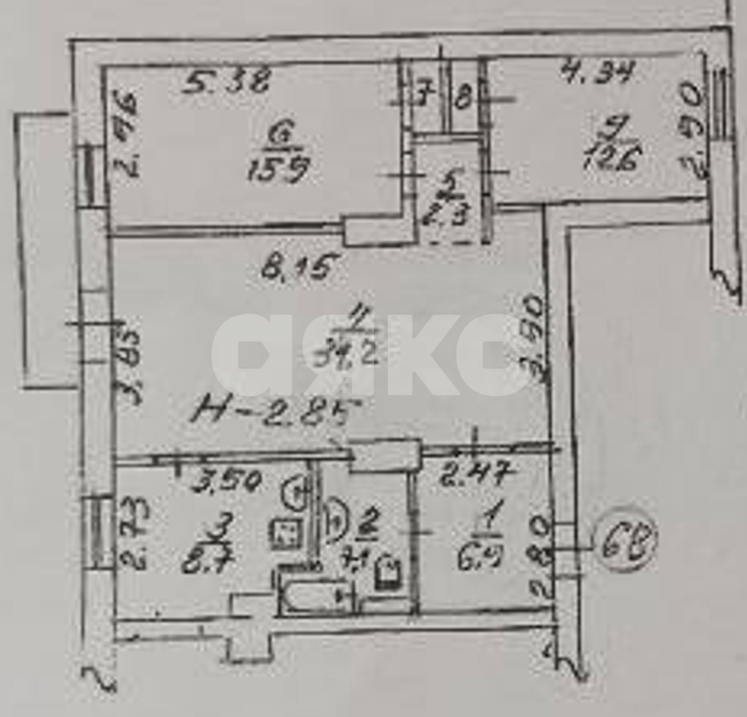 Фото №14: 3-комнатная квартира 87 м² - Мариуполь, Жовтневый, пр-кт Ленина, 24