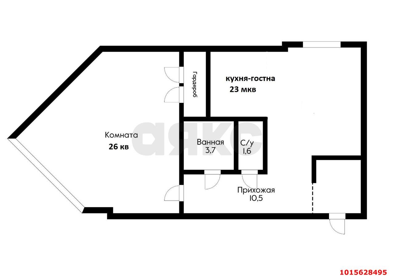 Фото №18: 1-комнатная квартира 65 м² - Краснодар, Немецкая Деревня, ул. Баварская, 8