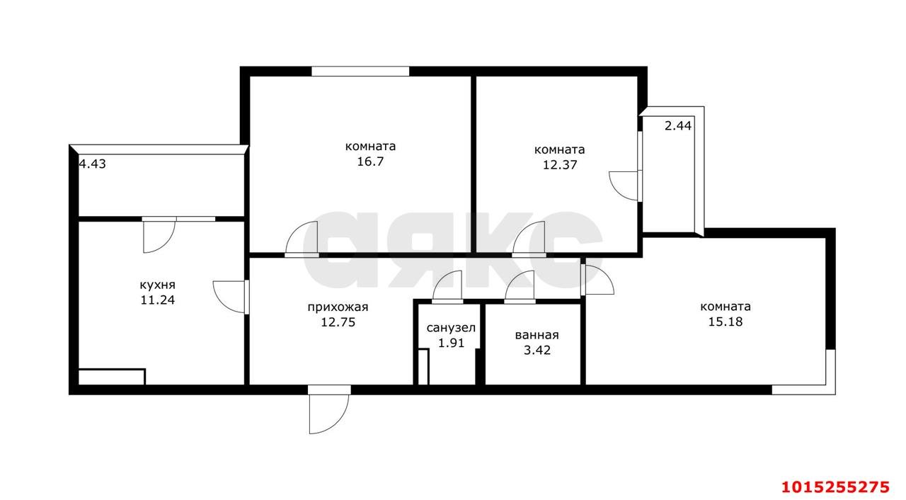 Фото №2: 3-комнатная квартира 80 м² - Краснодар, жилой комплекс Перспектива, ул. Героев-Разведчиков, 12