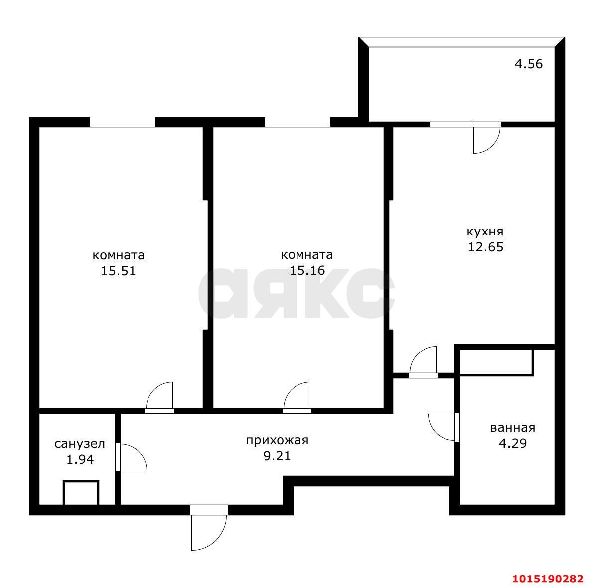 Фото №8: 2-комнатная квартира 30 м² - Знаменский, Родные Просторы, ул. Природная, 10Б
