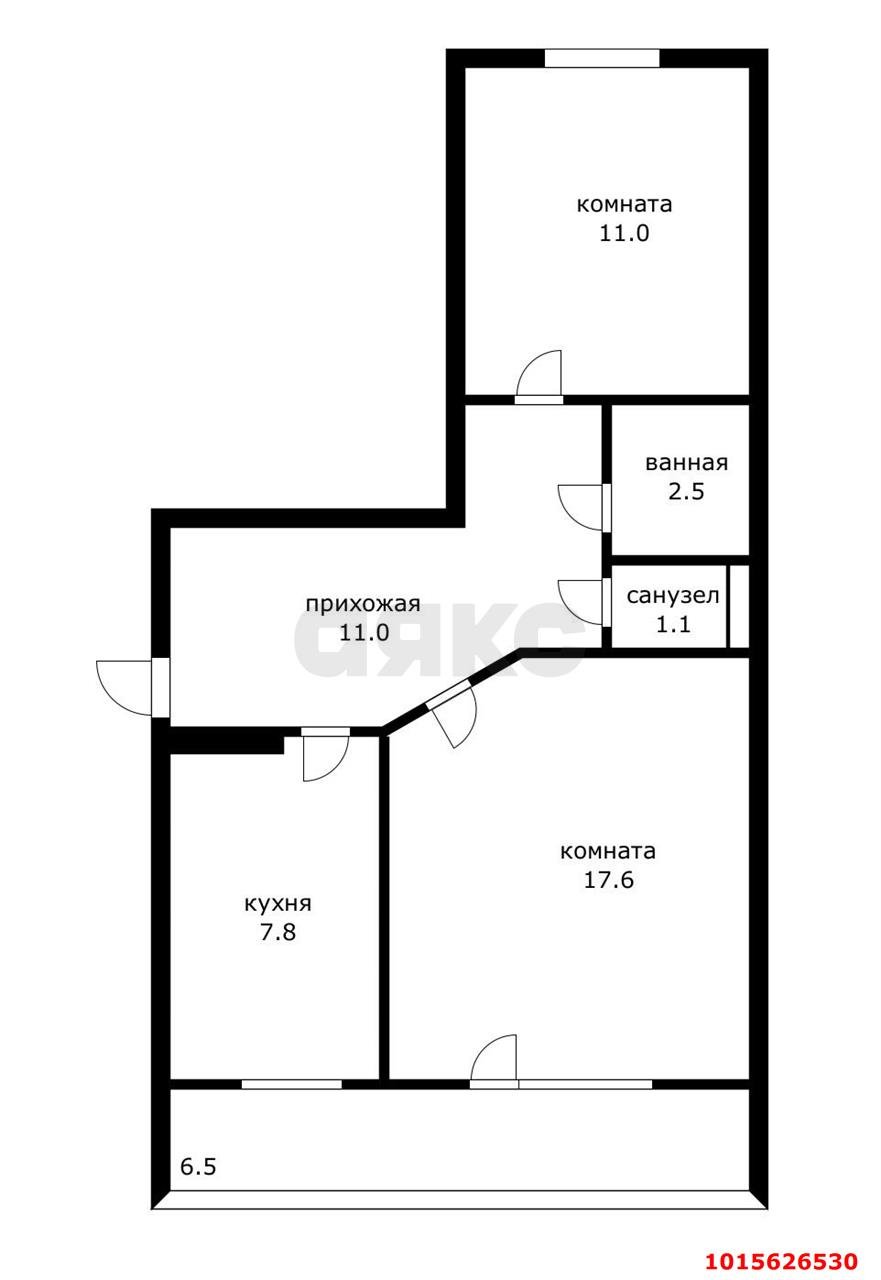 Фото №8: 2-комнатная квартира 57 м² - Белая Глина, ул. Железнодорожная, 131
