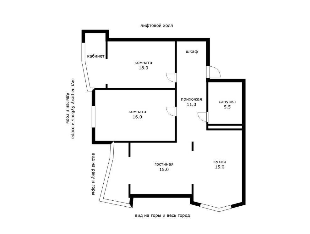 Фото №40: 3-комнатная квартира 80 м² - Краснодар, ЖК Новый Город, Западный внутригородской округ, жилой комплекс Новый Город, мкр. Юбилейный, ул. Генерала Шифрина, 5