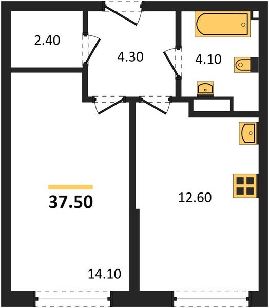 Фото №1: 1-комнатная квартира 37 м² - Краснодар, Догма Парк, мкр. Прикубанский внутригородской округ