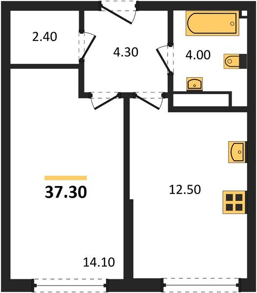 Фото №1: 1-комнатная квартира 37 м² - Краснодар, Догма Парк, мкр. Прикубанский внутригородской округ