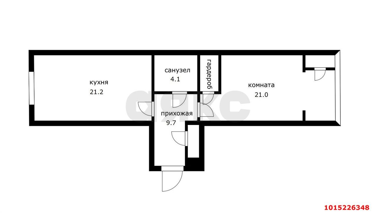 Фото №19: 1-комнатная квартира 61 м² - Краснодар, Западный внутригородской округ, ЖК Центральный, мкр. Центральный, ул. Будённого, 129