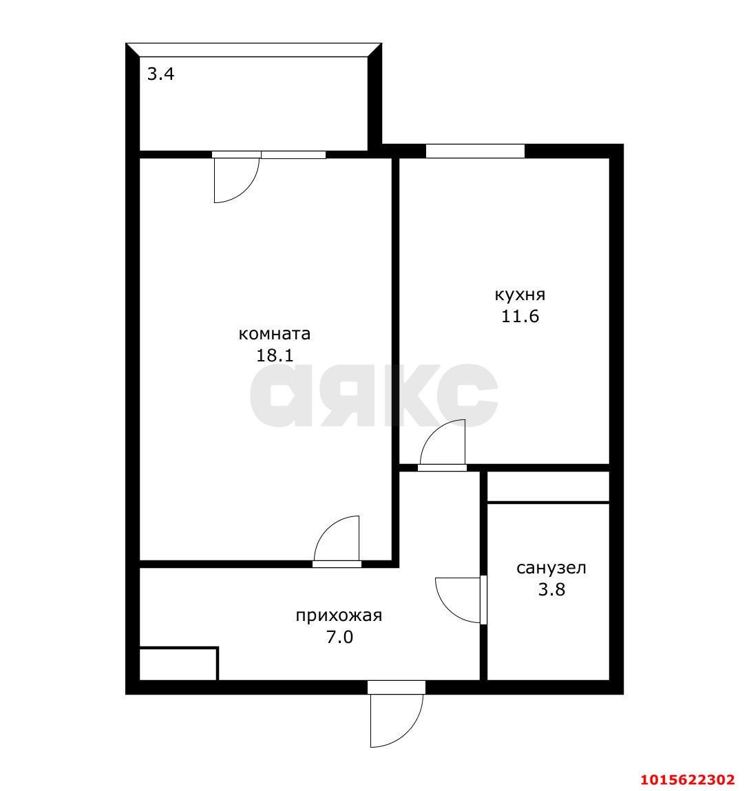 Фото №9: 1-комнатная квартира 44 м² - Краснодар, жилой комплекс Премьера, ул. Автолюбителей, 1/7к5