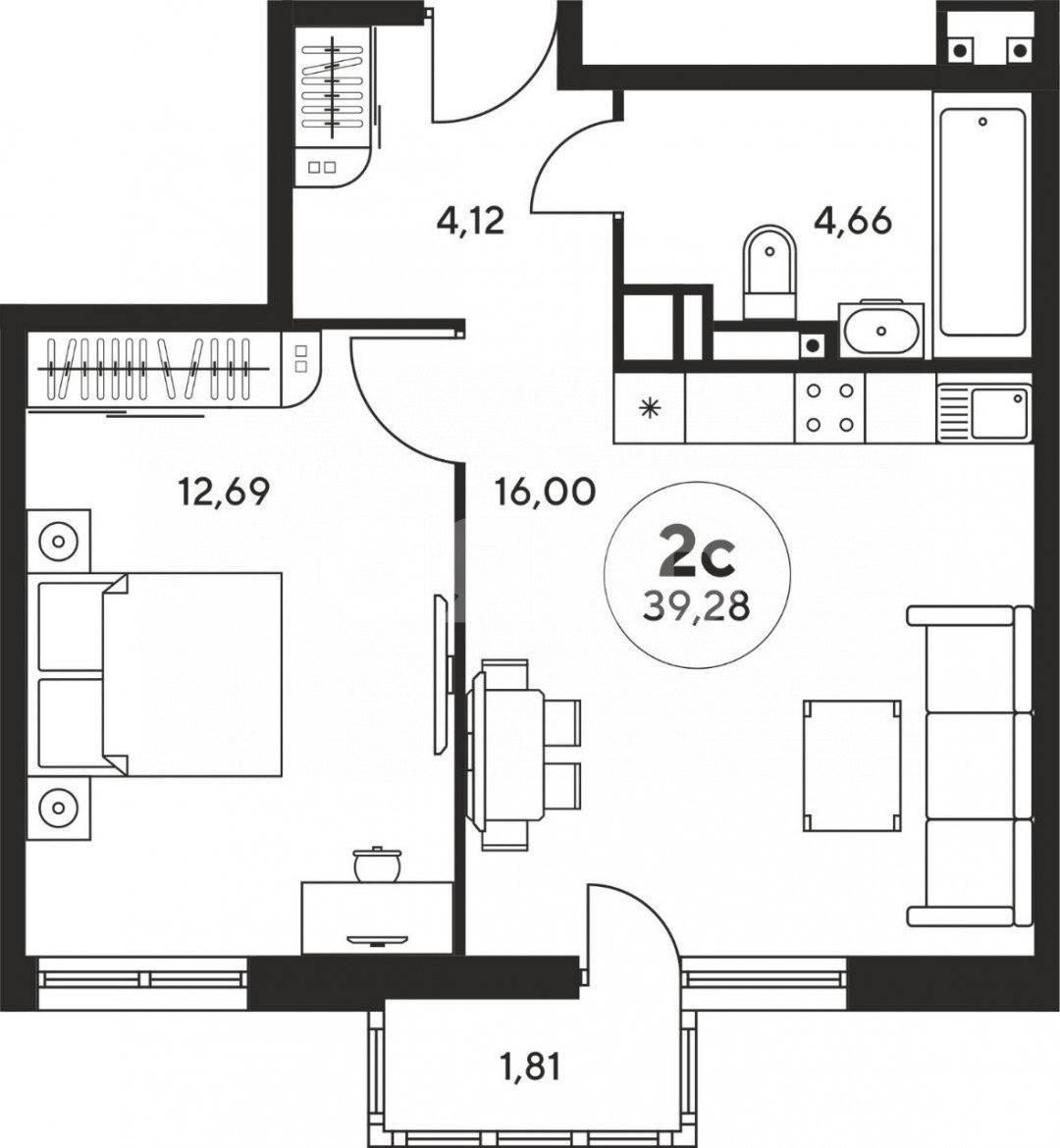 Фото №20: 1-комнатная квартира 40 м² - Ростов-на-Дону, Октябрьский, ул. Нансена, 109