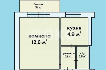 Фото №2: 1-комнатная квартира 23 м² - Ростов-на-Дону, мкр. Темерник, ул. Лелюшенко, 9/2