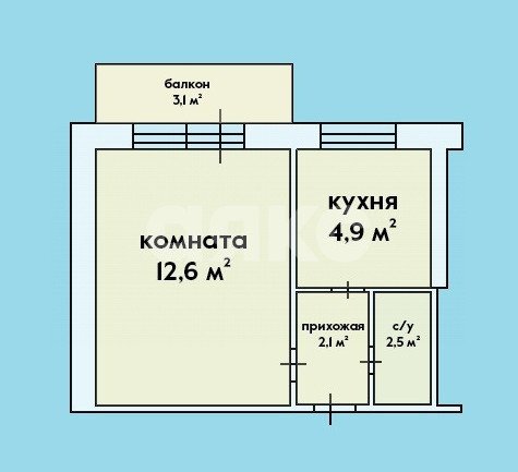 Фото №9: 1-комнатная квартира 23 м² - Ростов-на-Дону, Темерник, ул. Лелюшенко, 9/2