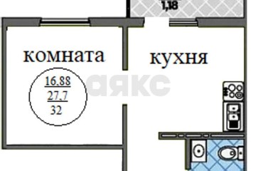 Фото №2: 1-комнатная квартира 32 м² - Краснодар, мкр. Молодёжный, ул. Душистая, 29