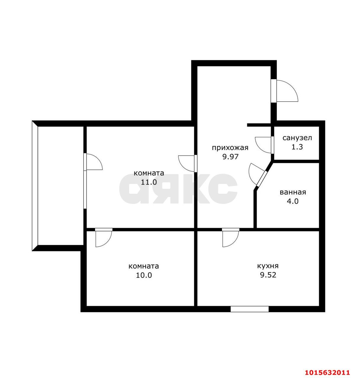 Фото №13: 1-комнатная квартира 52 м² - Краснодар, Восточно-Кругликовский, ул. Черкасская, 57