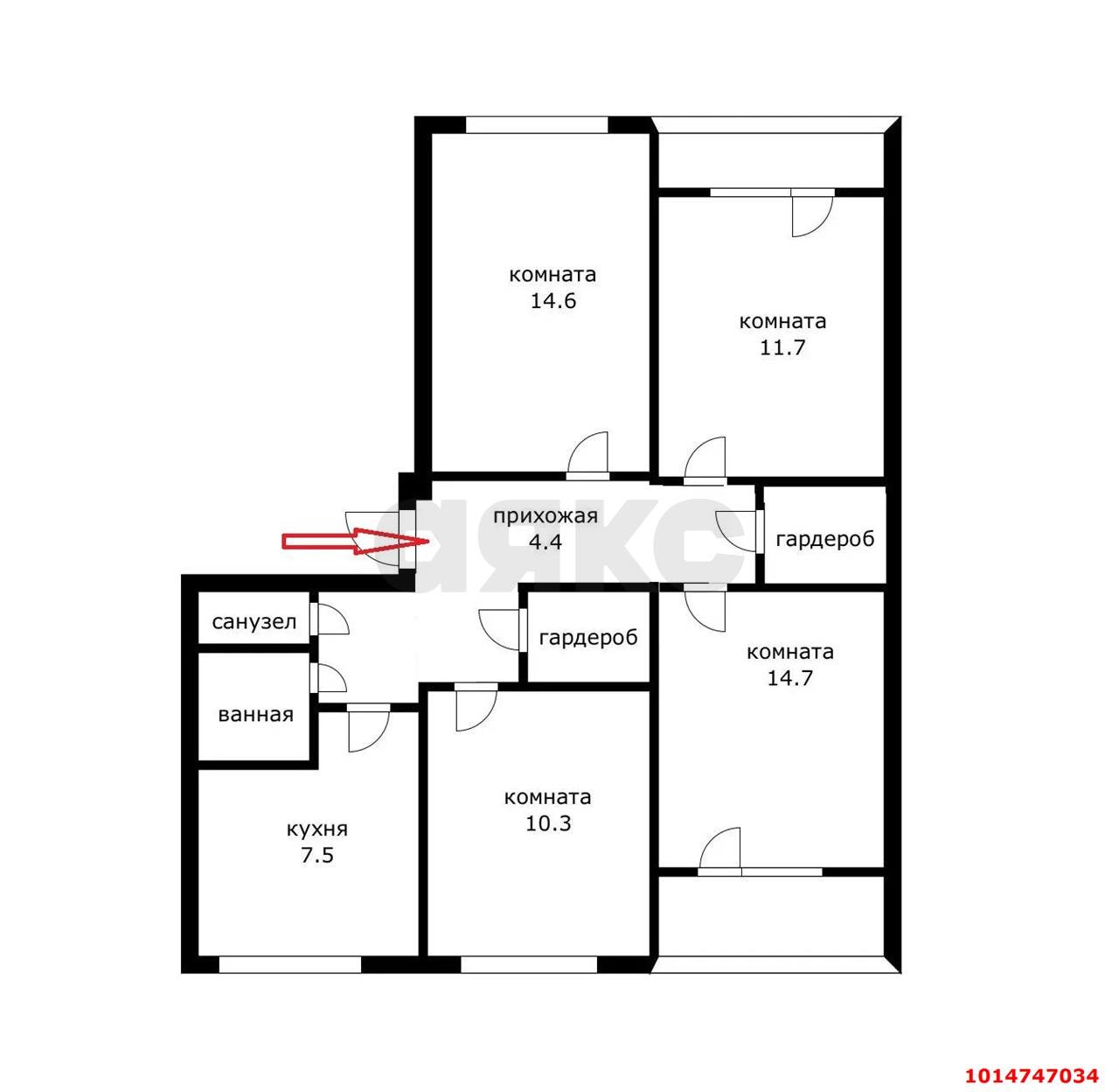 Фото №10: 4-комнатная квартира 86 м² - Краснодар, ул. Гидростроителей, 37