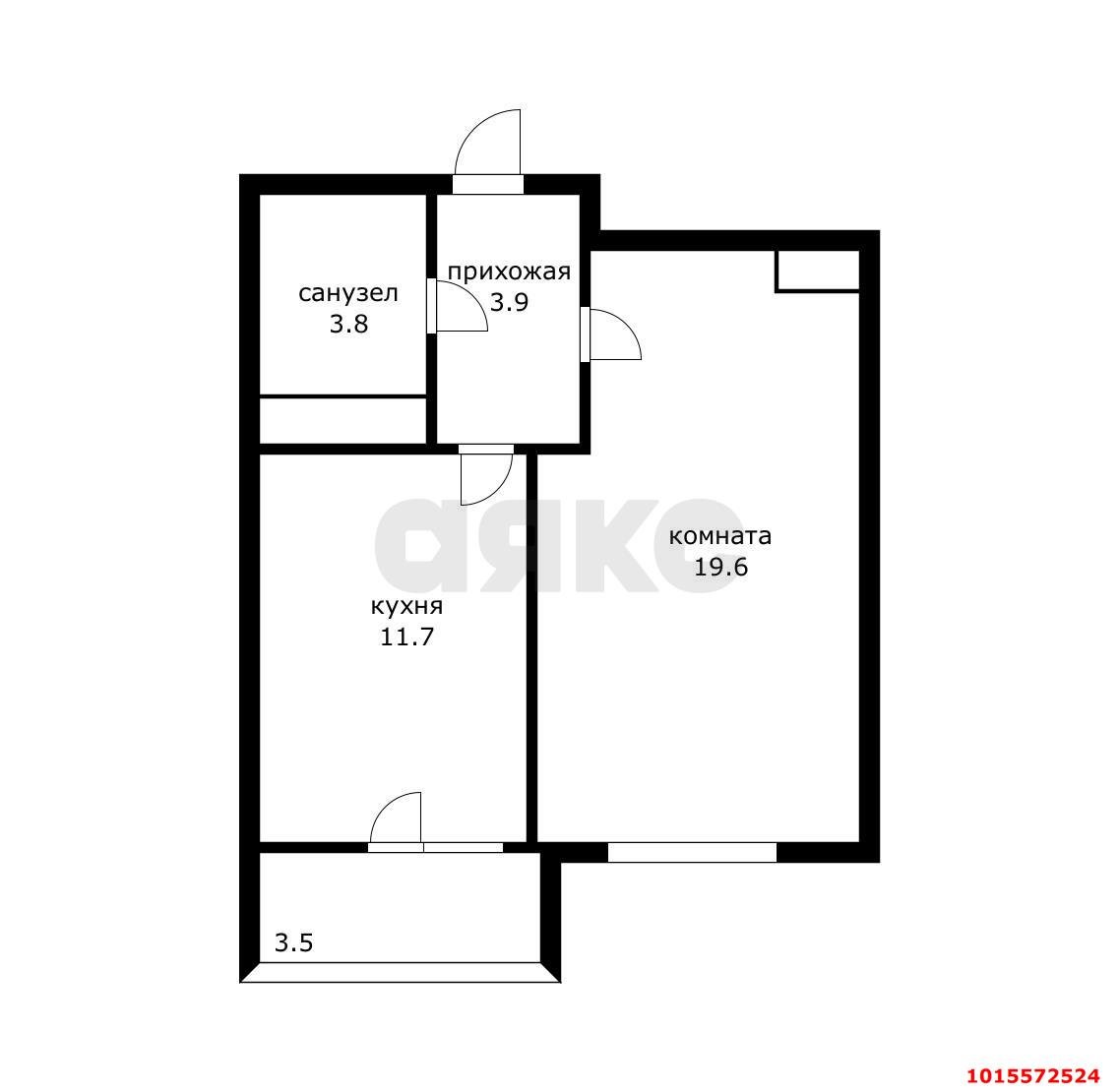 Фото №13: 1-комнатная квартира 42 м² - Краснодар, Карасунский внутригородской округ, жилой комплекс Рассвет, мкр. Гидростроителей, ул. Гидростроителей, 67