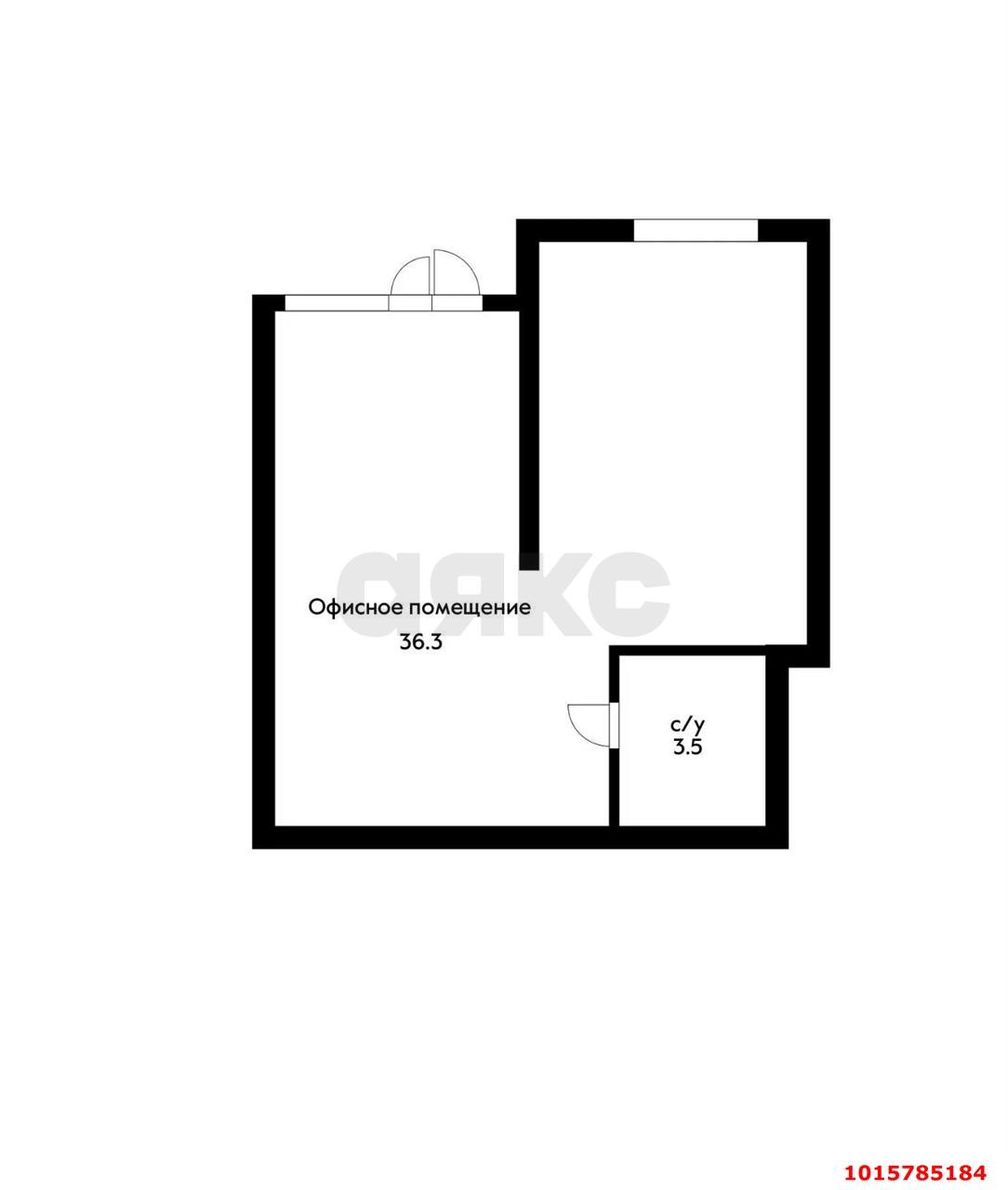 Фото №7: Торговое помещение 37 м² - Краснодар, жилой комплекс Дыхание, ул. Лётчика Позднякова, 2к24