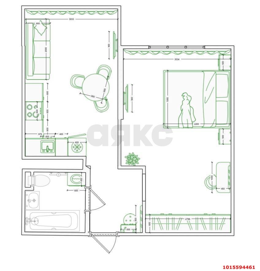 Фото №17: 1-комнатная квартира 43 м² - Краснодар, жилой комплекс Красная площадь, ул. Кореновская, 57к1