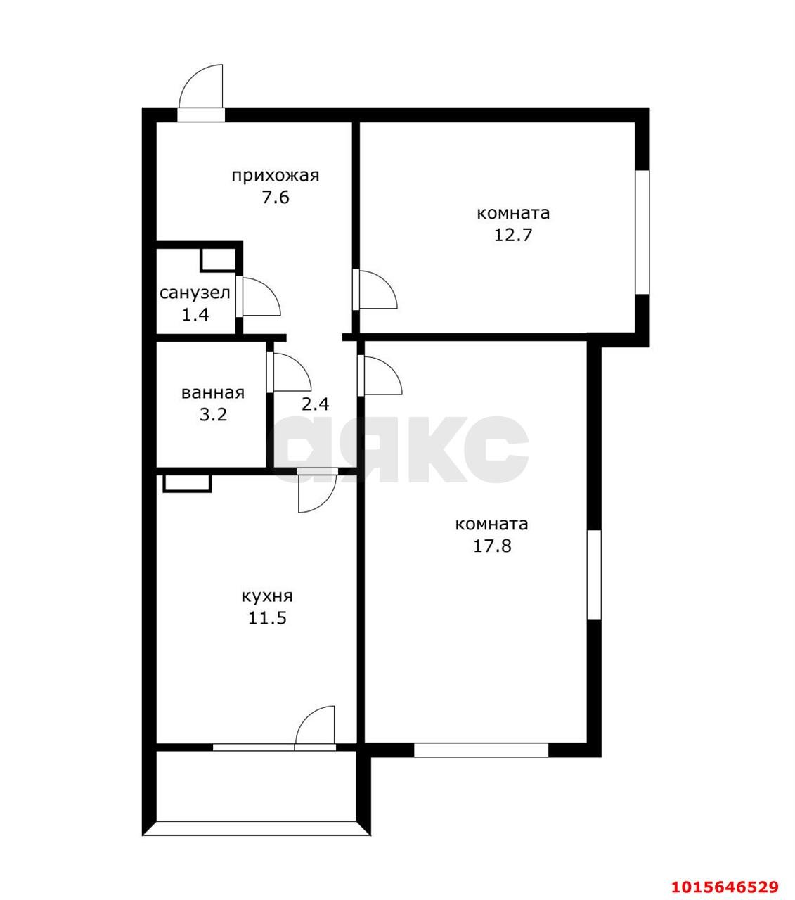 Фото №8: 2-комнатная квартира 60 м² - Краснодар, Восточно-Кругликовский, ул. имени 40-летия Победы, 97/2