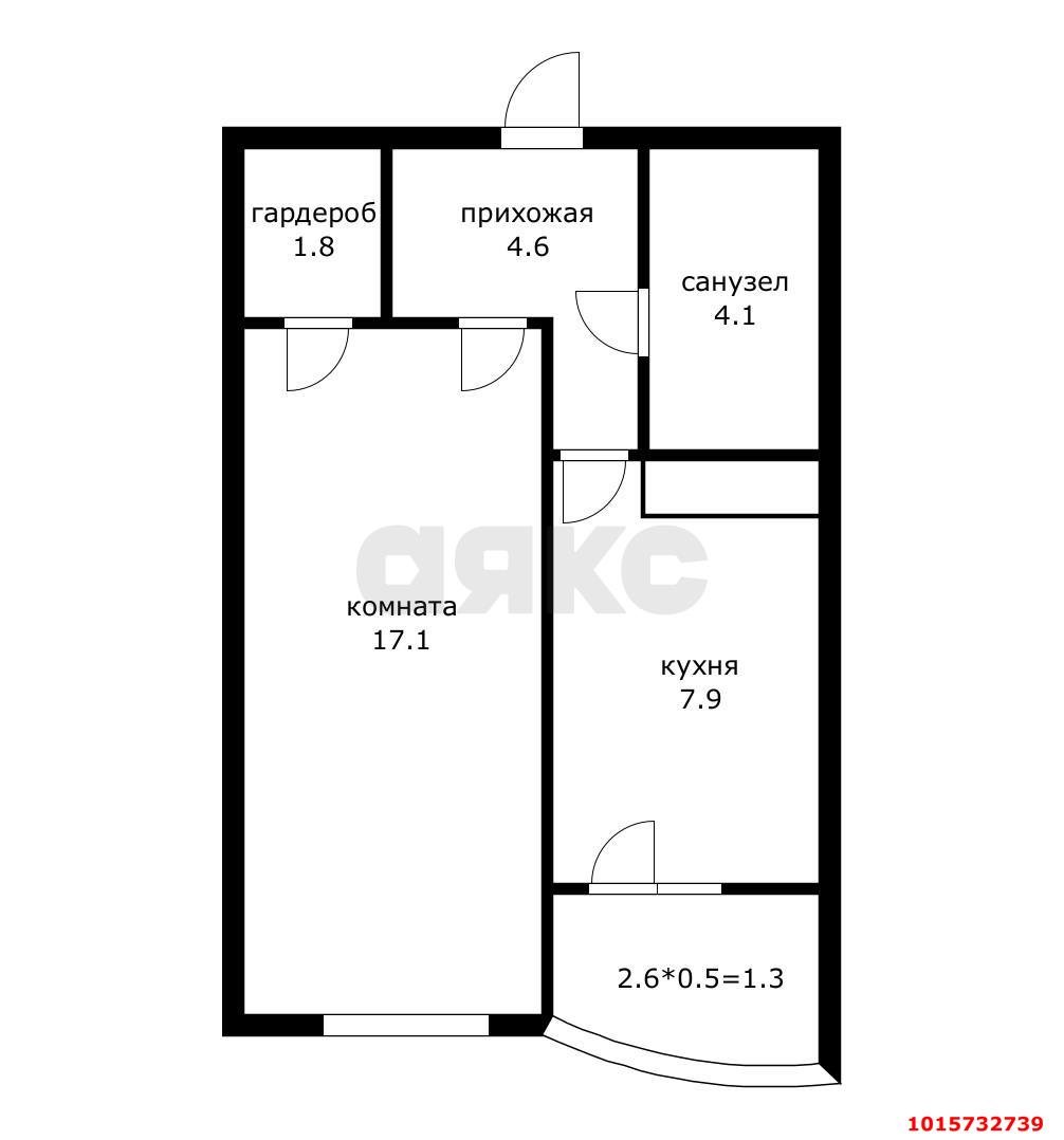 Фото №5: 1-комнатная квартира 38 м² - Краснодар, жилой комплекс Зеленодар, ул. Садовое Кольцо, 1
