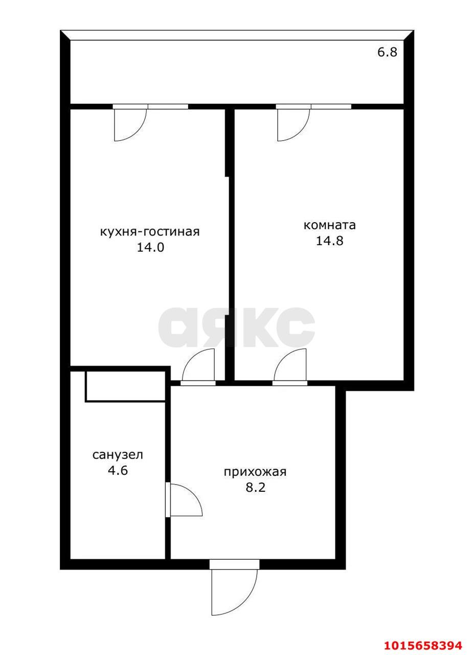 Фото №1: 1-комнатная квартира 48 м² - Знаменский, Карасунский внутригородской округ, мкр. Родные Просторы, ул. Природная, 10Бк22