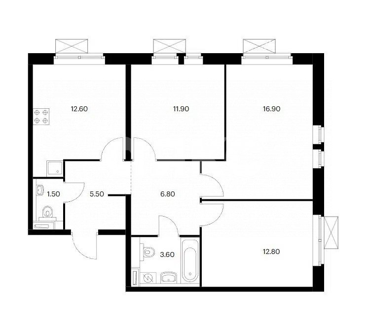 Фото №24: 3-комнатная квартира 71 м² - Москва, ЖК Ильменский 17, пр-д Ильменский, 17к2
