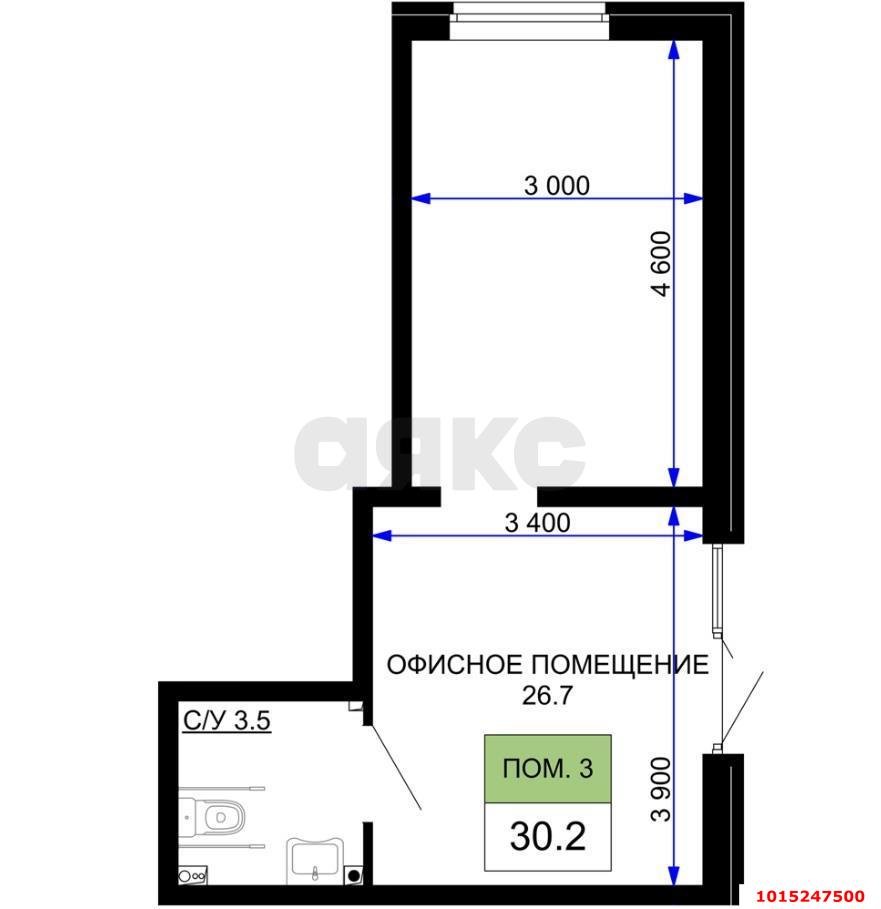 Фото №6: Коммерция 29 м² - Краснодар, Прикубанский внутригородской округ, мкр. жилой комплекс Дыхание, ул. Лётчика Позднякова, 2к27