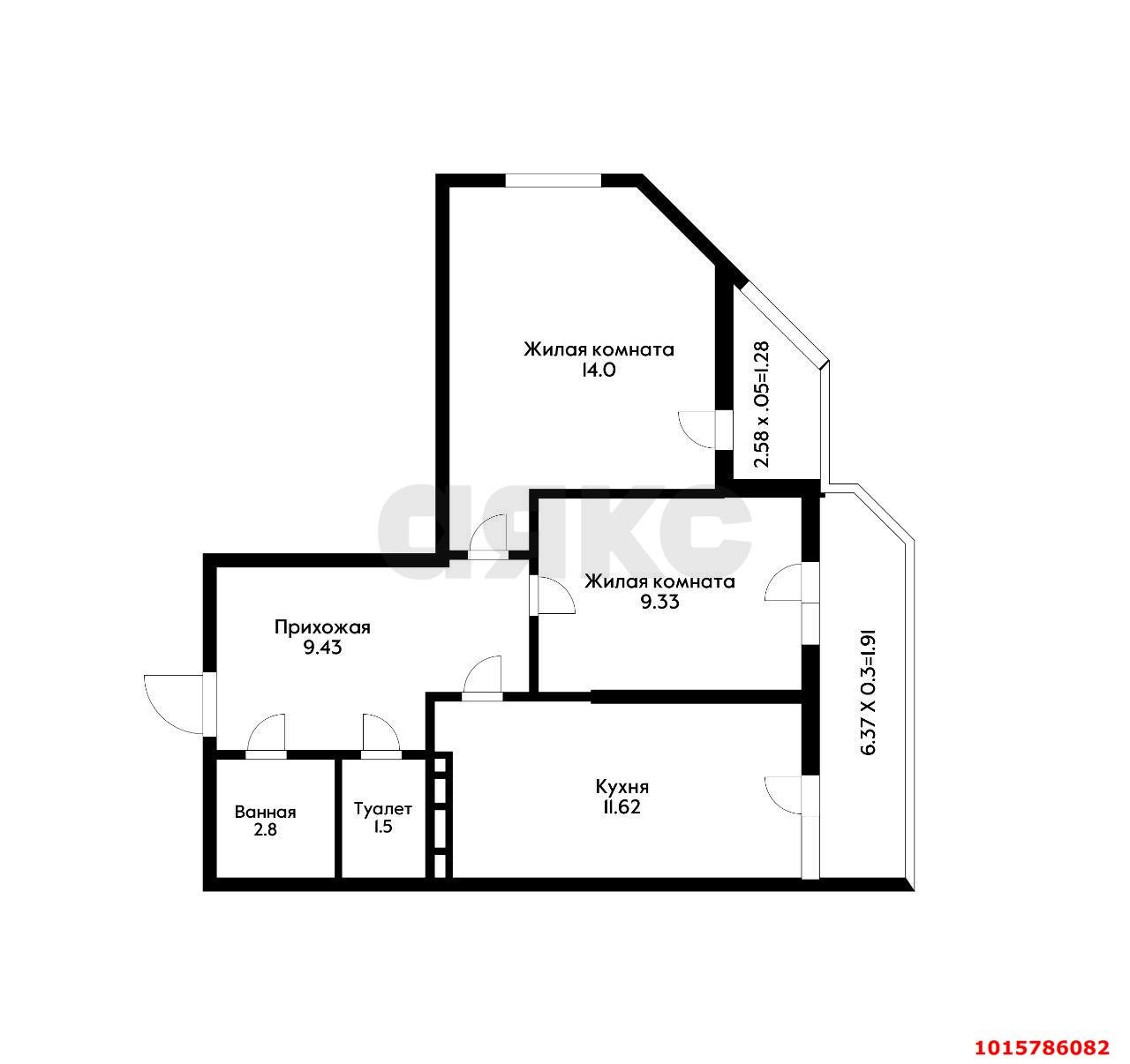 Фото №3: 2-комнатная квартира 57 м² - Краснодар, жилой комплекс Большая Таманская, ул. Таманская, 153к3