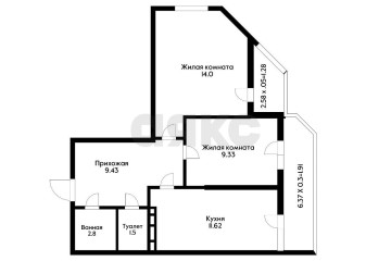 Фото №3: 2-комнатная квартира 48 м² - Краснодар, мкр. жилой комплекс Большая Таманская, ул. Таманская, 153к3