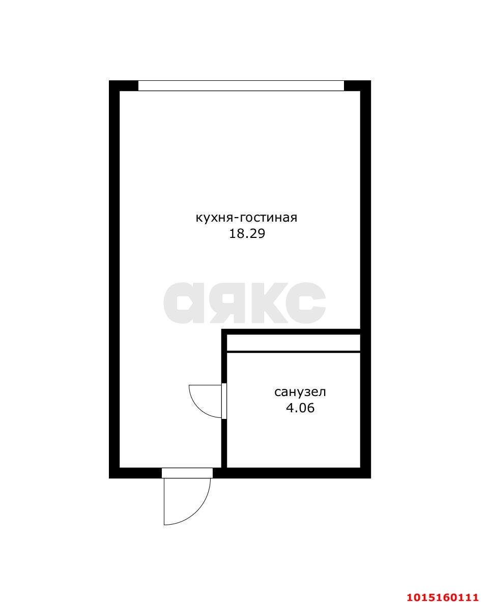 Фото №11: Студия 23 м² - Краснодар, Центральный внутригородской округ, мкр. Черёмушки, ул. Обрывная, 132/1к8