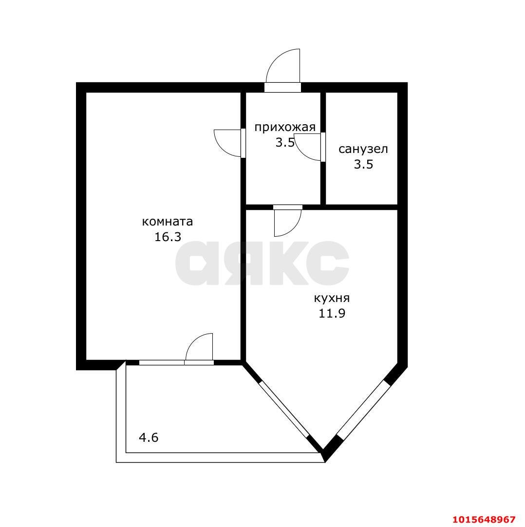 Фото №10: 1-комнатная квартира 35 м² - Краснодар, Прикубанский внутригородской округ, мкр. Славянский, ул. Заполярная, 41