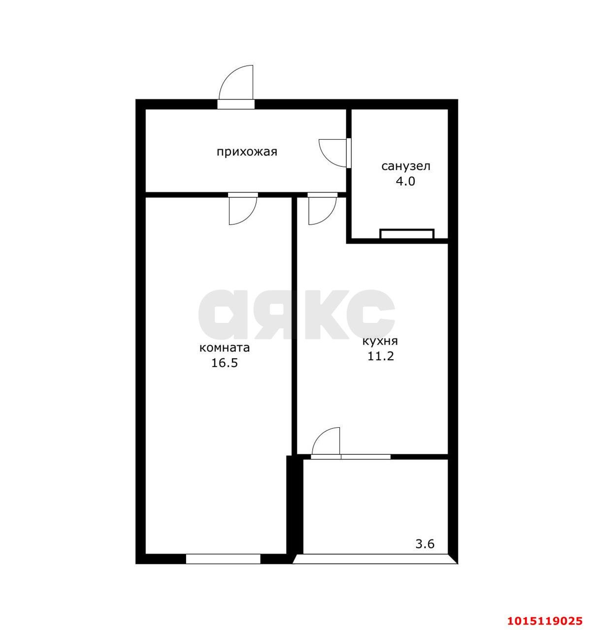 Фото №12: 1-комнатная квартира 42 м² - Краснодар, жилой комплекс Хорошая Погода, ул. Кирилла Россинского, 3/1