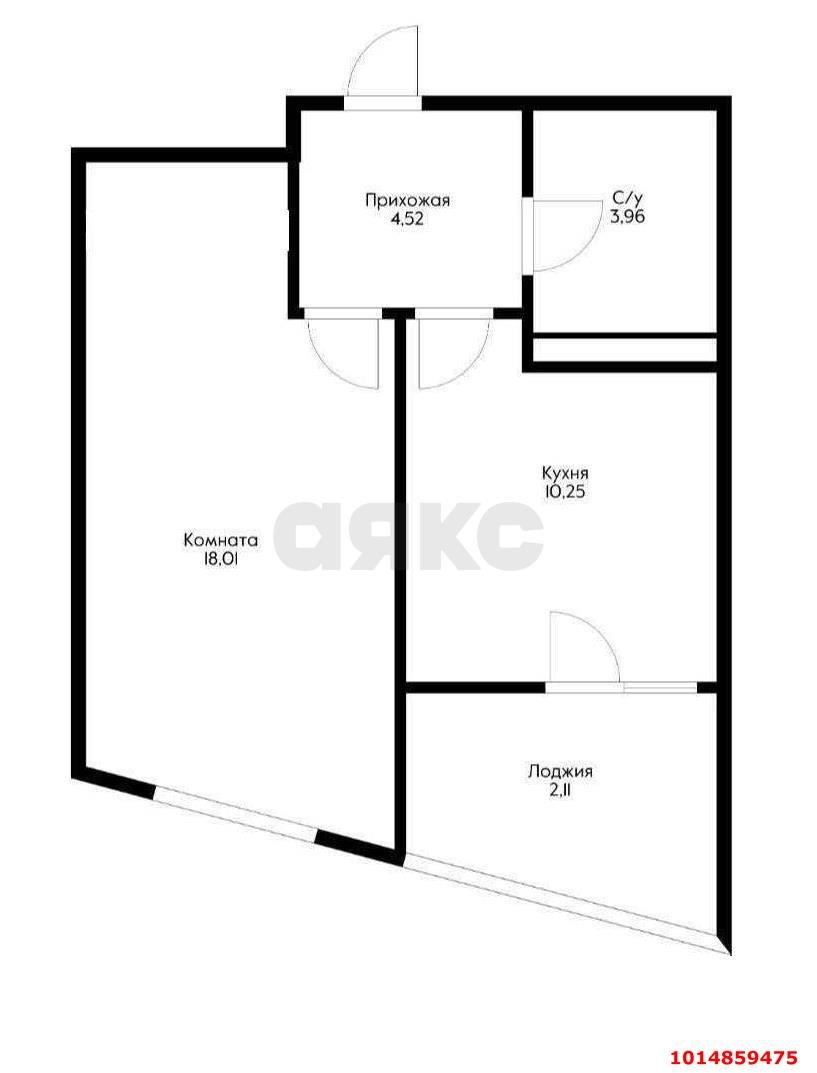 Фото №13: 1-комнатная квартира 39 м² - Краснодар, Прикубанский внутригородской округ, Микрохирургии глаза, мкр. жилой комплекс Сограт, ул. Красных Партизан, 4/15