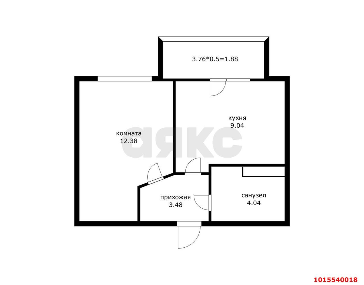 Фото №9: 1-комнатная квартира 32 м² - Краснодар, Светлоград, ул. Красных Партизан, 1/4к8