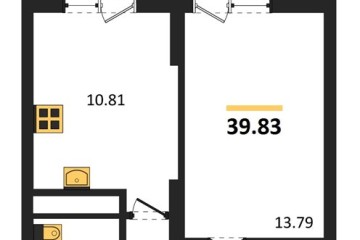 Фото №1: 1-комнатная квартира 44 м² - Знаменский, мкр. Родные Просторы,