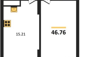 Фото №1: 1-комнатная квартира 51 м² - Знаменский, мкр. Родные Просторы,