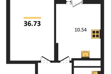 Фото №1: 1-комнатная квартира 36 м² - Знаменский, мкр. Родные Просторы, 