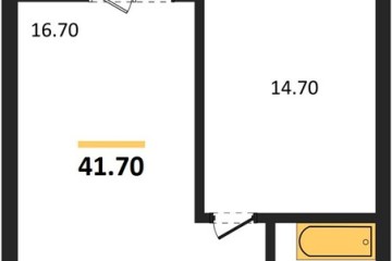 Фото №1: 1-комнатная квартира 41 м² - Яблоновский, мкр. ЖК Мегасити, 