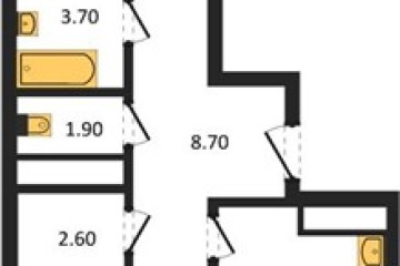 Фото №1: 2-комнатная квартира 65 м² - Яблоновский, мкр. ЖК Мегасити, 