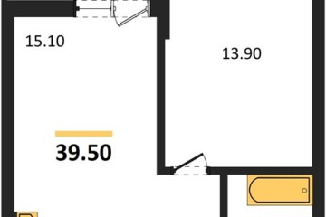 Фото №1: 1-комнатная квартира 39 м² - Яблоновский, мкр. ЖК Мегасити, 