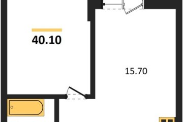 Фото №1: 1-комнатная квартира 40 м² - Яблоновский, мкр. ЖК Мегасити, 