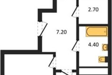 Фото №1: 2-комнатная квартира 64 м² - Яблоновский, мкр. ЖК Мегасити, 