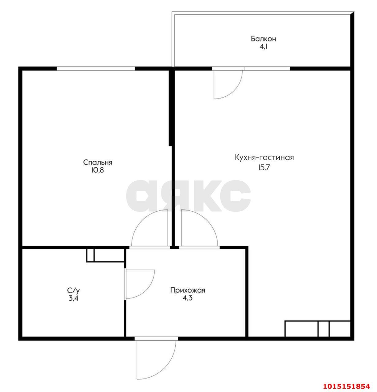Фото №12: 1-комнатная квартира 38 м² - Краснодар, Прикубанский внутригородской округ, мкр. жилой комплекс Ракурс, ул. имени Героя Ростовского, 8к2