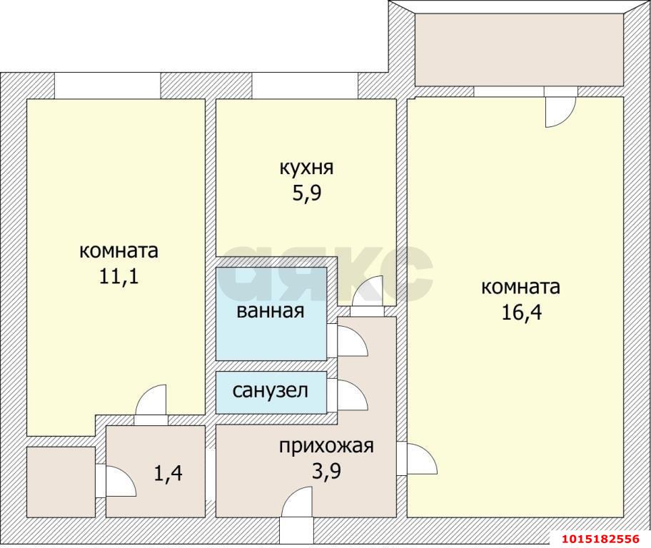Фото №6: 2-комнатная квартира 45 м² - Краснодар, Завод Измерительных Приборов, ул. Московская, 60