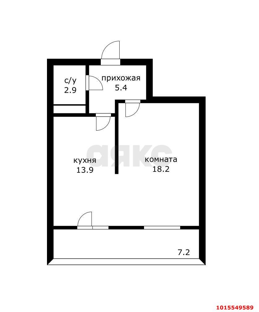 Фото №10: 1-комнатная квартира 49 м² - Краснодар, жилой комплекс Спорт-Сити, ул. Домбайская, 10к3