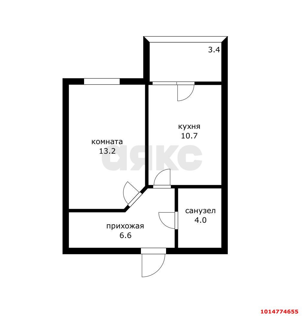Фото №12: 1-комнатная квартира 34 м² - Российский, Прикубанский внутригородской округ, ул. Ратной Славы, 27