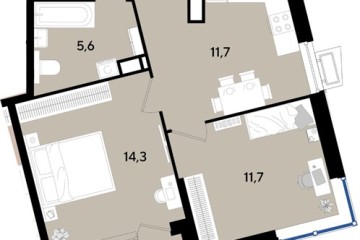 Фото №1: 2-комнатная квартира 55 м² - Краснодар, мкр. Прикубанский внутригородской округ, 