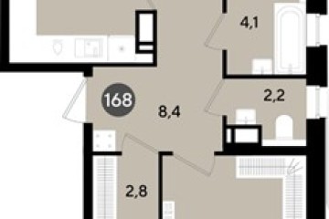 Фото №1: 2-комнатная квартира 72 м² - Краснодар, мкр. Прикубанский внутригородской округ, 