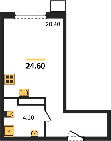 Фото №1: Студия 24 м² - Краснодар, Парк Победы, мкр. Прикубанский внутригородской округ