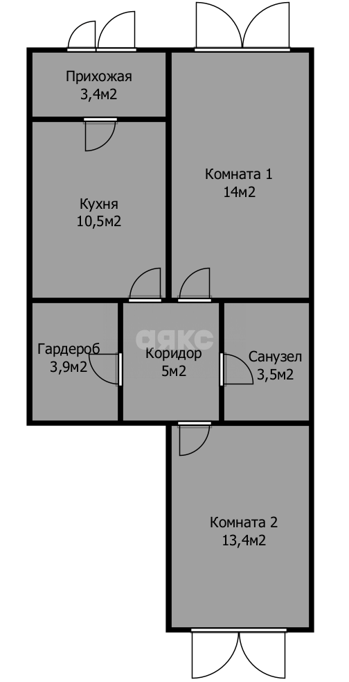 Фото №33: 2-комнатная квартира 52 м² - Сукко, жилой комплекс Холидей Хаус, ул. Мирная, 11к3